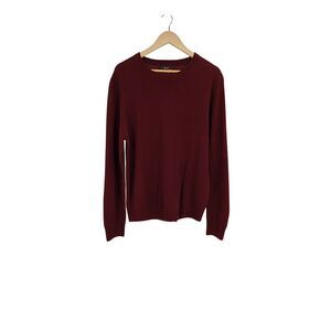 Quince Mongolian Cashmere Crewneck Sweater Red L